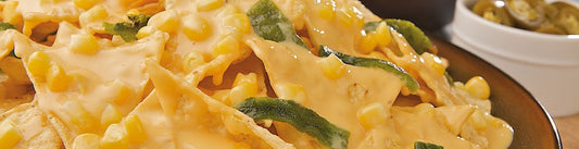 Nachos con Elote y Rajas