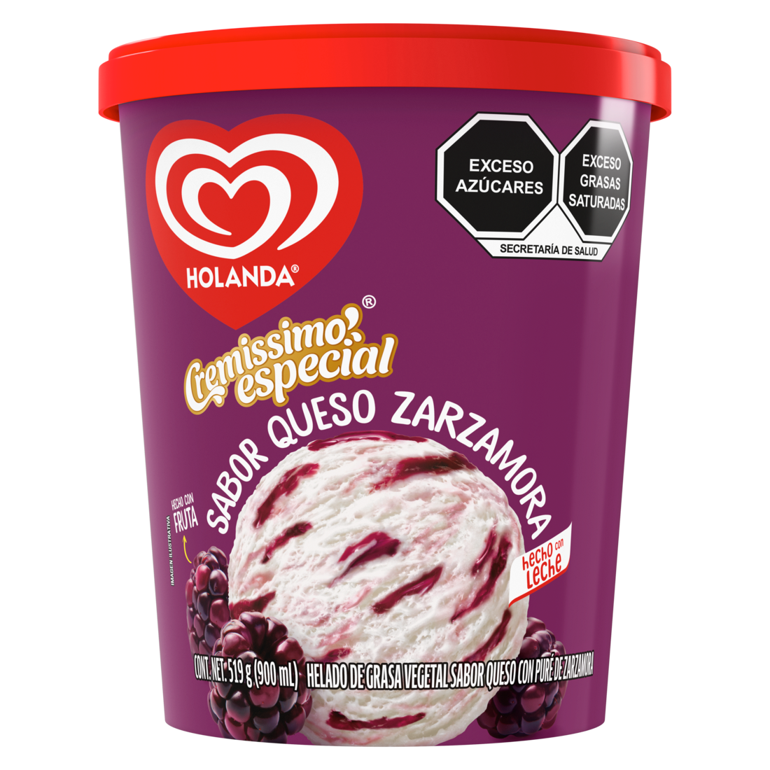 Helado Queso-Zarzamora