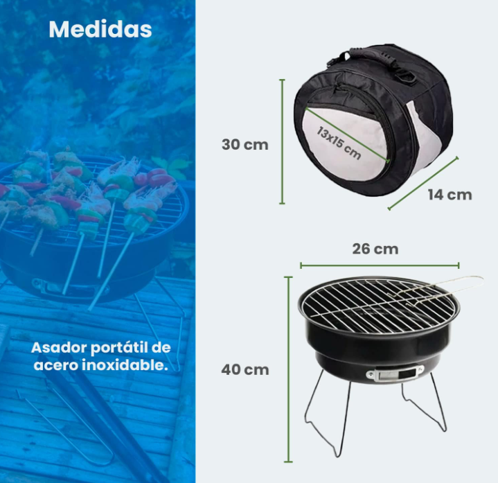 Combo Asador y Hielera