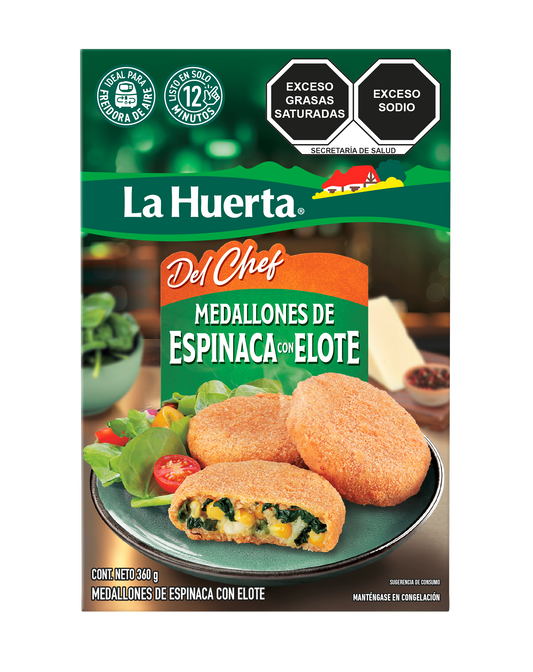 Medallones de Espinaca con Elote