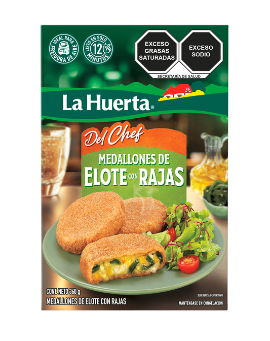 Medallones de Elote con Rajas