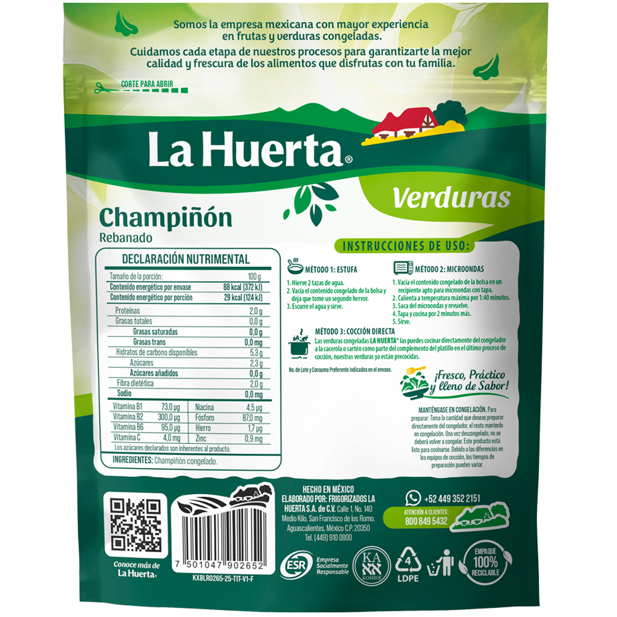 Champiñón Rebanado